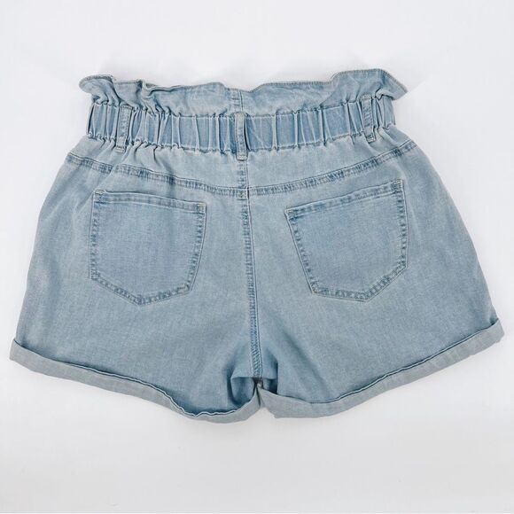 American Bazi High Waisted Paperbag Denim Shorts M - Picture 4 of 11